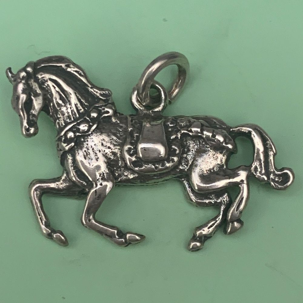 Horse Prancing Sterling Silver Jewelry Charm #circus#horse